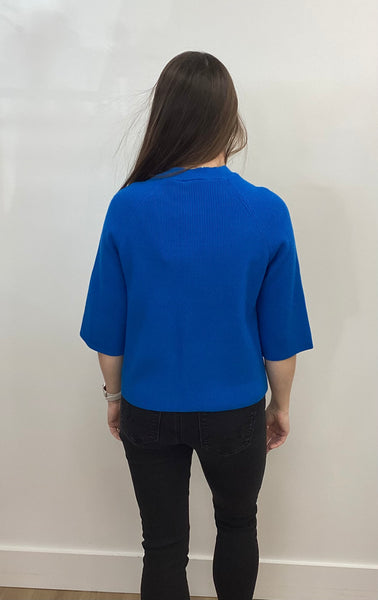 Boston 3/4 Sleeve Sweater (Indigo Blue)