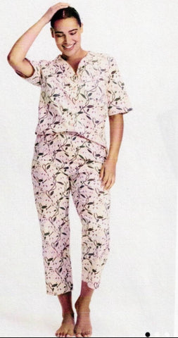 Geri Cotton Sleep Set (Pink Floral)