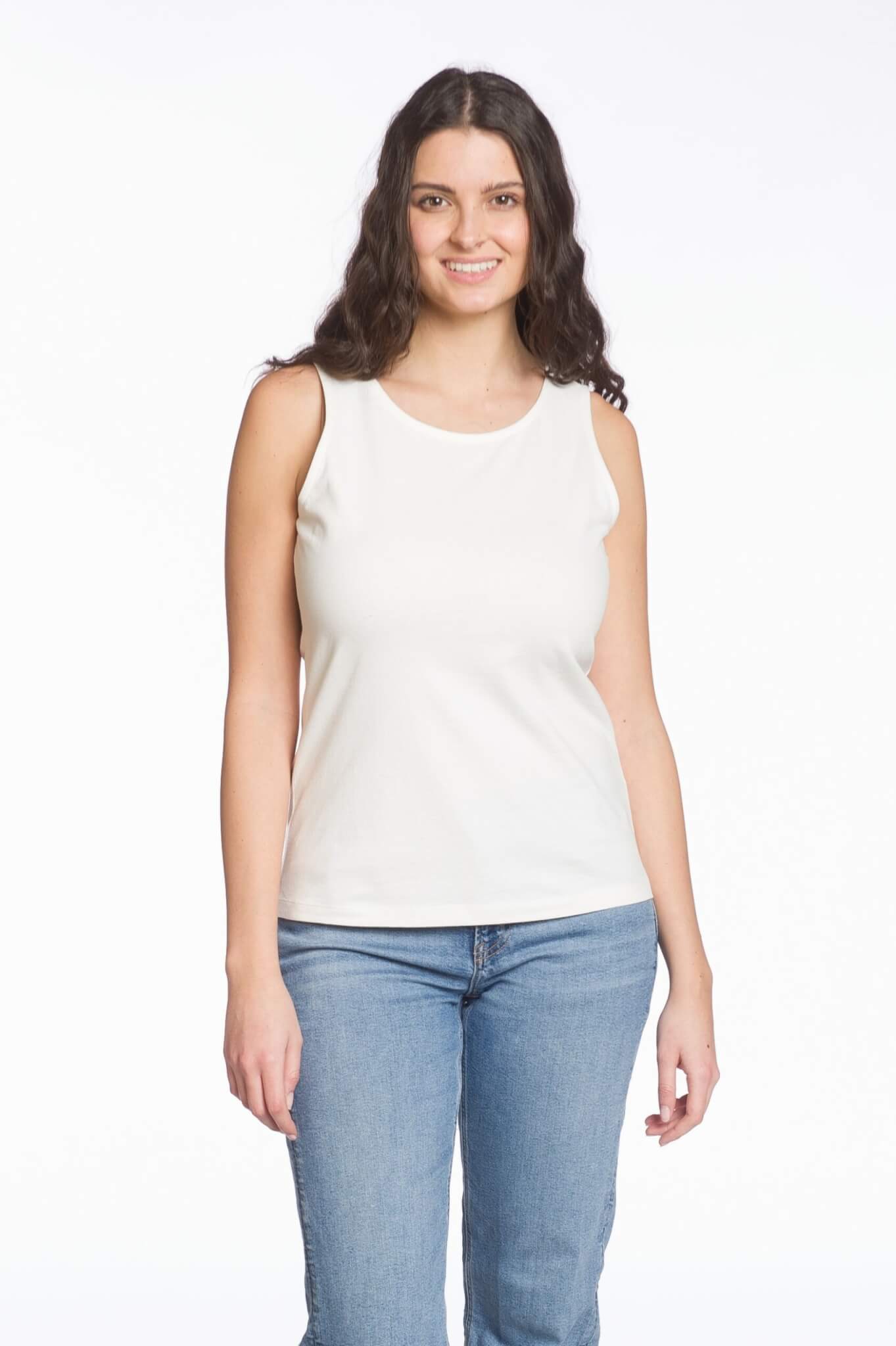 Madeline Cotton Tank (White)