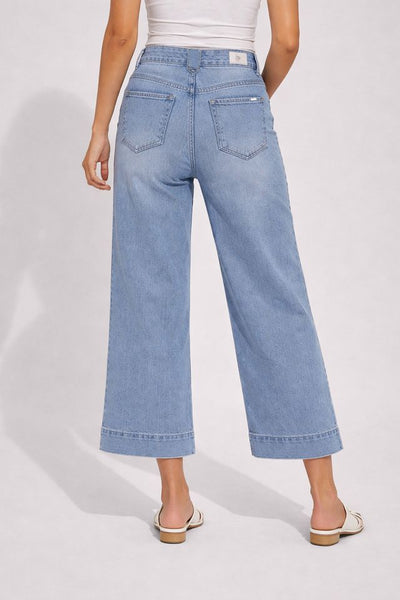 Robie Wide Leg Ankle Jean with Scarf Tie