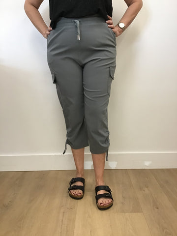 Maisie Cargo Jogger Capri (Grey)