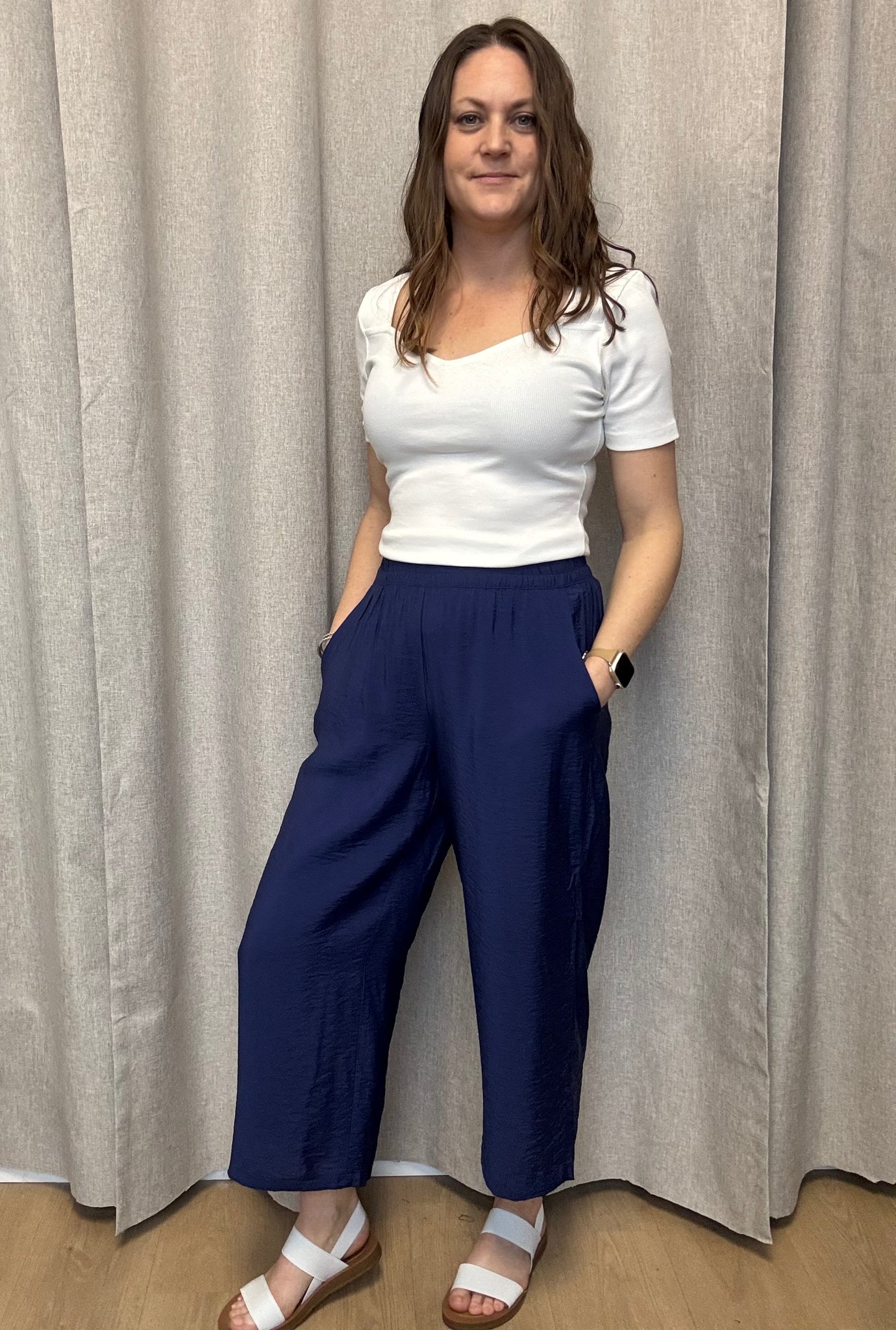 Hailey Crop Pant (Medieval Blue)