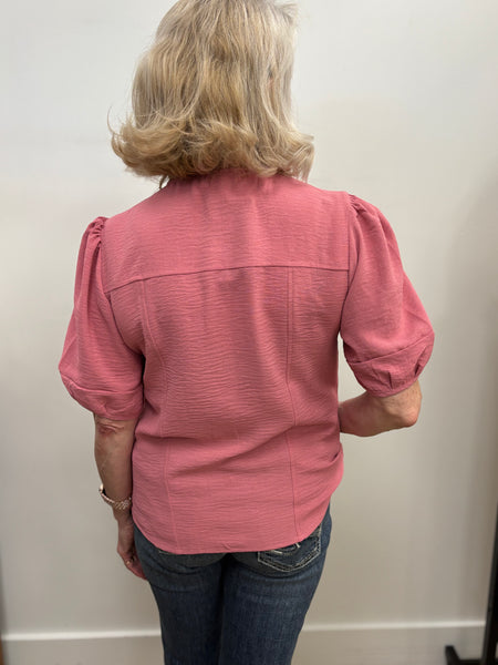 Ralyn Button Down Blouse (Rose)