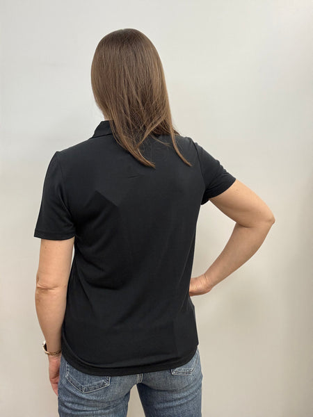 Joselyn Modal Blend Collard Top (Black)