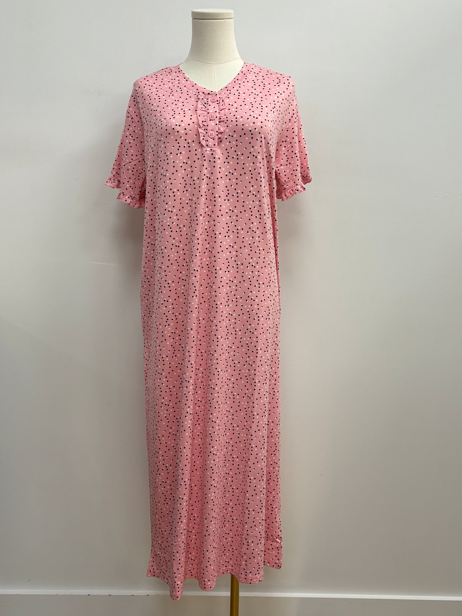 Emma Soft Sleepshirt (Pink Polka Dot)
