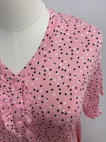 Emma Soft Sleepshirt (Pink Polka Dot)