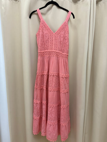 Mallory Cotton Boho Dress (Dusty Pink)