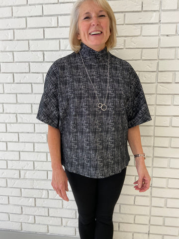 Moira Patterned Poncho Top