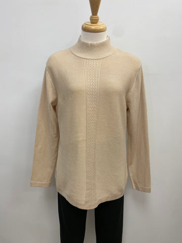 Beatrice Mockneck Fine Knit Sweater (Birch)