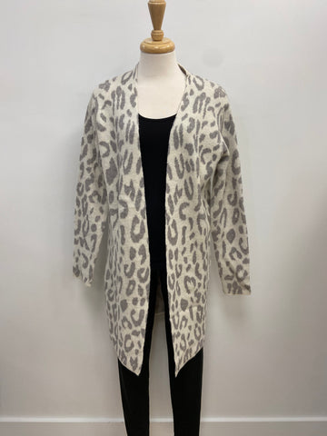 Sienna Long Animal Print Cardigan