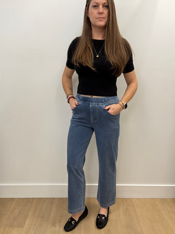 Hallie Knit Denim Jogger