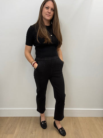 Orla Knit Jogger Pant (Black Wash)