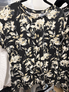 Frankie Tee (Black Floral)