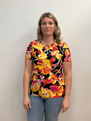 Rallie Short Sleeve Tropical Top