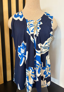 Grace Printed Tank (Navy Blue) - 25% OFF AT CHECKOUT - FINAL SALE