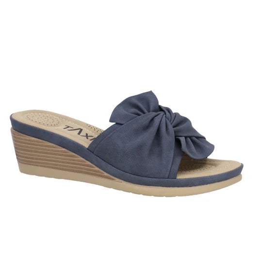 Janice Wedge Sandal (Navy)