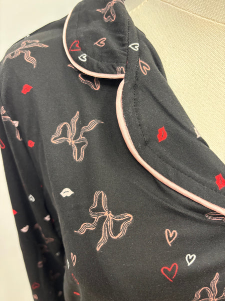 Marlie Sleep Set (Black Bows)