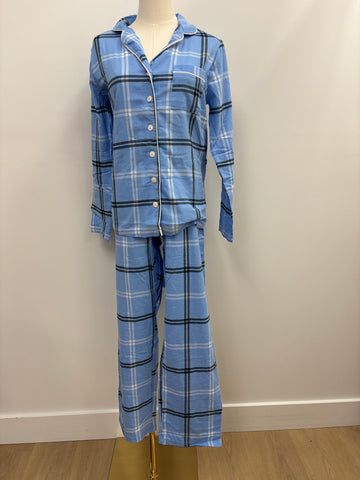Blake  Plaid  Pajama Set (Blue)