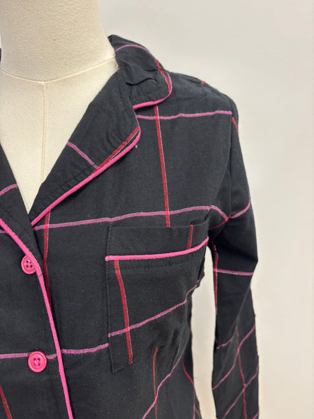 Blake Plaid Pajama Set (Black)