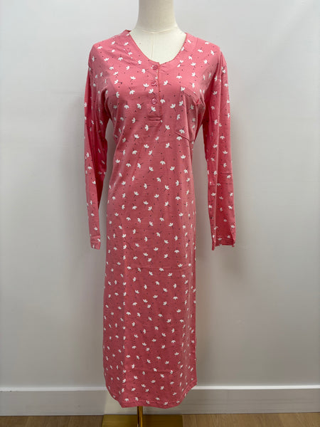 Mindy Cotton Sleepshirt (Pink)
