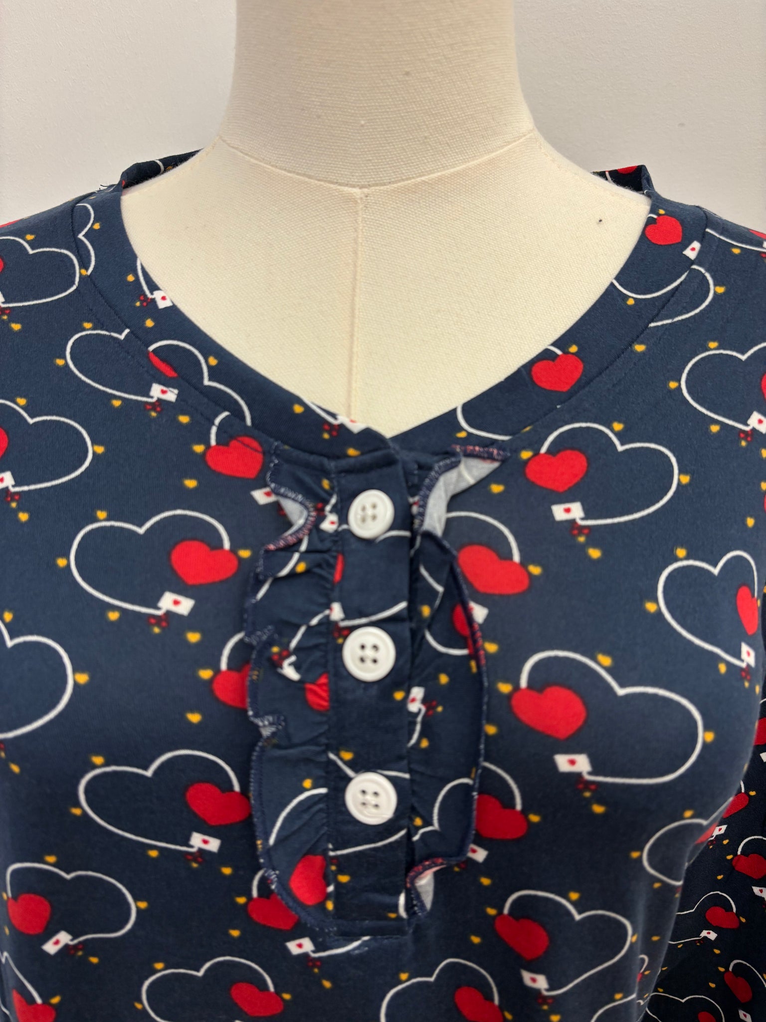 Marlie Soft Sleepshirt (Blue Hearts)