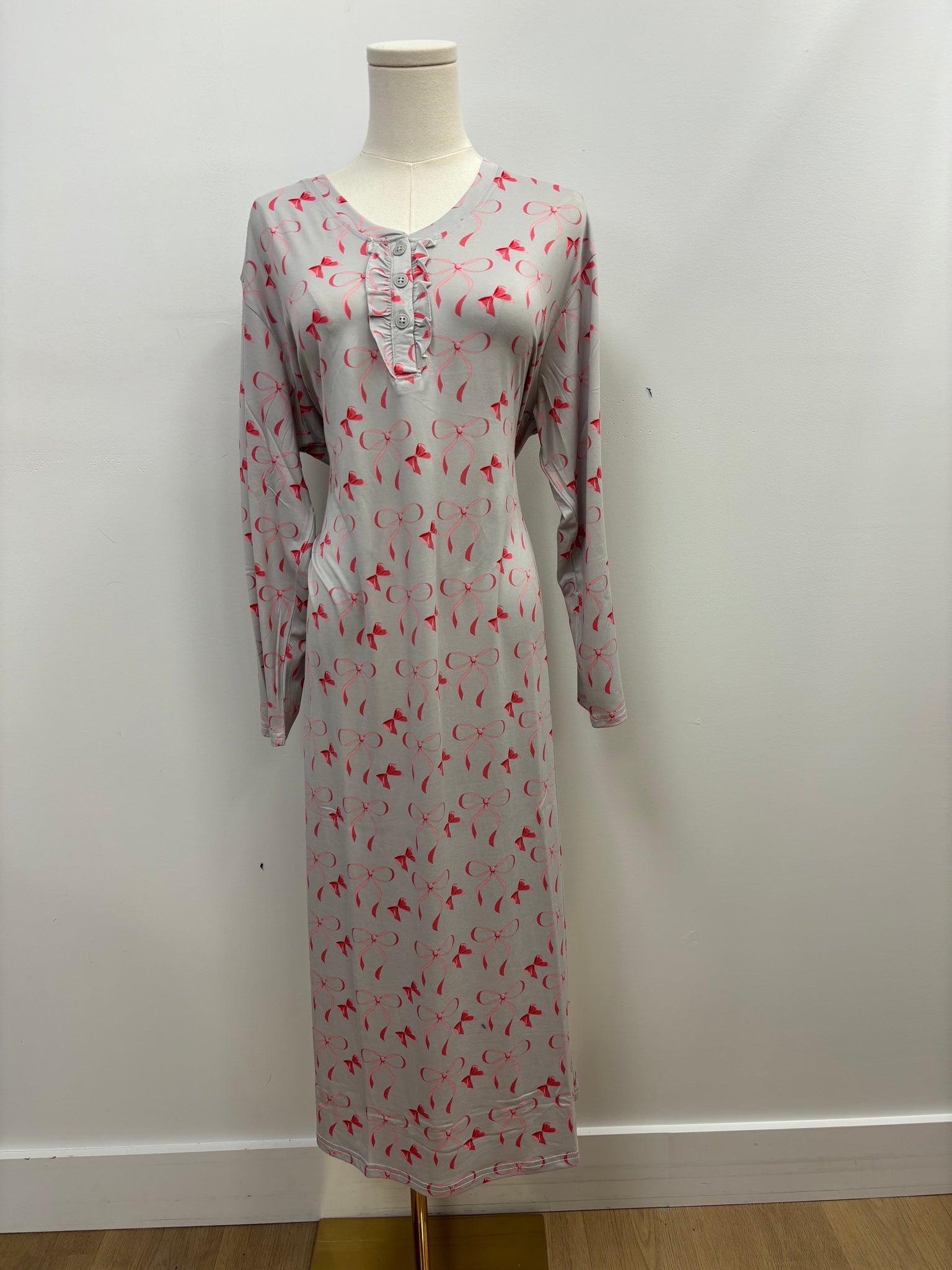 Marlie Soft Sleepshirt (Pink Bows)