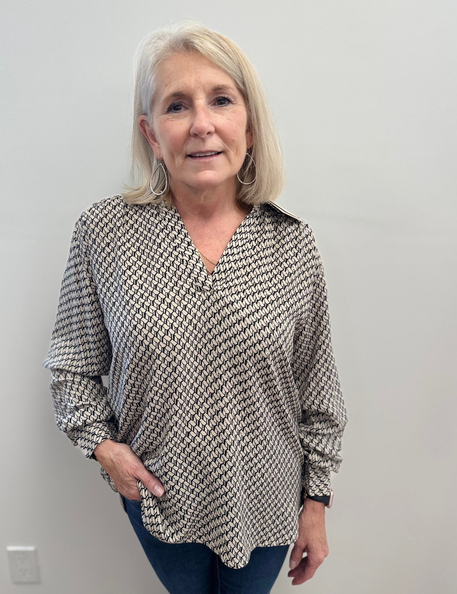 Flava Blouse (Geo Pattern)