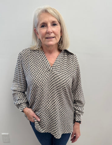 Flava Blouse (Geo Pattern)
