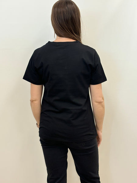 Barb Cotton T-Shirt (Black)