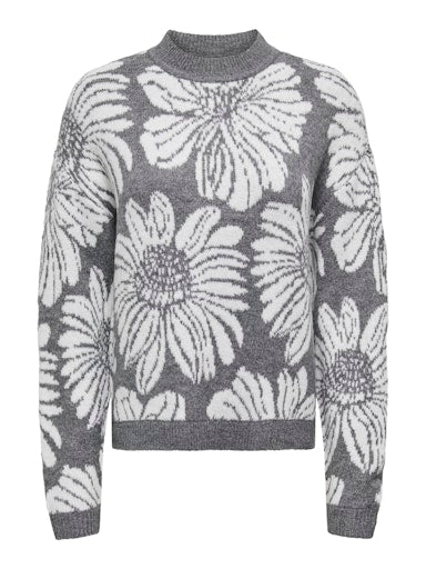 Signe Floral Sweater (Grey) - 50% OFF AT CHECKOUT - FINAL SALE