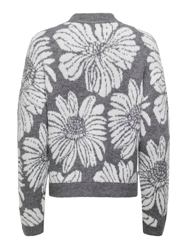 Signe Floral Sweater (Grey) - 50% OFF AT CHECKOUT - FINAL SALE