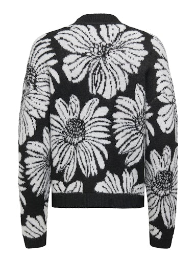 Signe Floral Sweater (Black) - 50% OFF AT CHECKOUT - FINAL SALE
