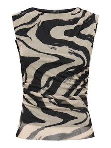 Elsa Mesh Tank (Black AOP)