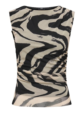 Elsa Mesh Tank (Black AOP)