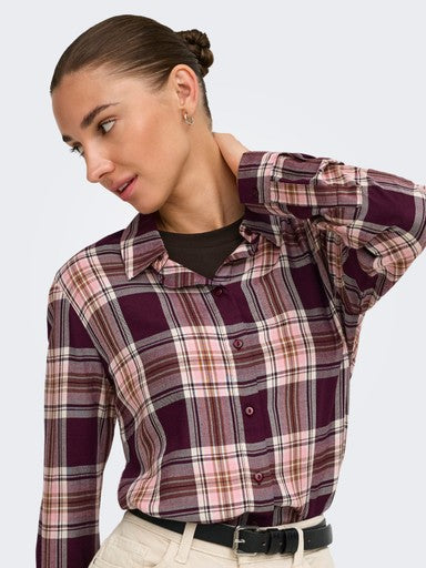 Stacey Plaid Shirt (Grape)