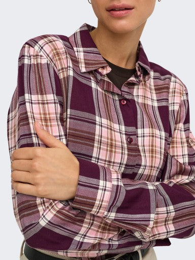 Stacey Plaid Shirt (Grape)