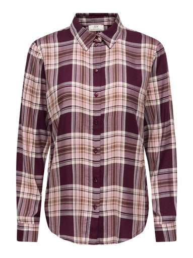 Stacey Plaid Shirt (Grape)