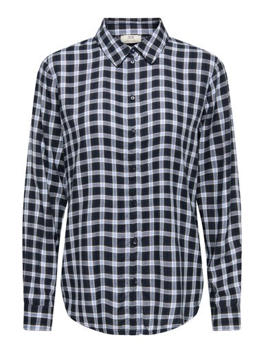 Stacey Plaid Shirt (Navy)
