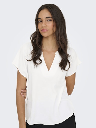 Liona Woven Blouse (Cloud Dancer)