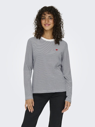 Pisa Cotton Striped Top (Navy Stripe) - 50% OFF AT CHECKOUT - FINAL SALE