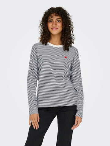 Pisa Cotton Striped Top (Navy Stripe) - 50% OFF AT CHECKOUT - FINAL SALE