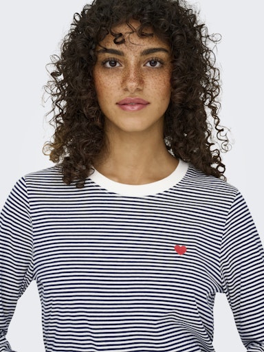 Pisa Cotton Striped Top (Navy Stripe) - 50% OFF AT CHECKOUT - FINAL SALE