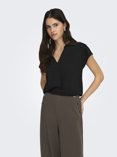 Liona Woven Blouse (Black)