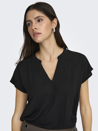 Liona Woven Blouse (Black)