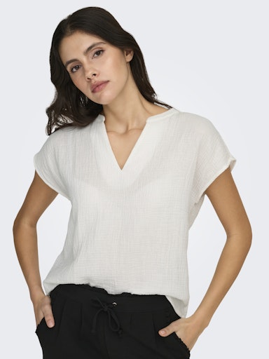 Thea Cotton Gauze Top (Cloud Dancer)