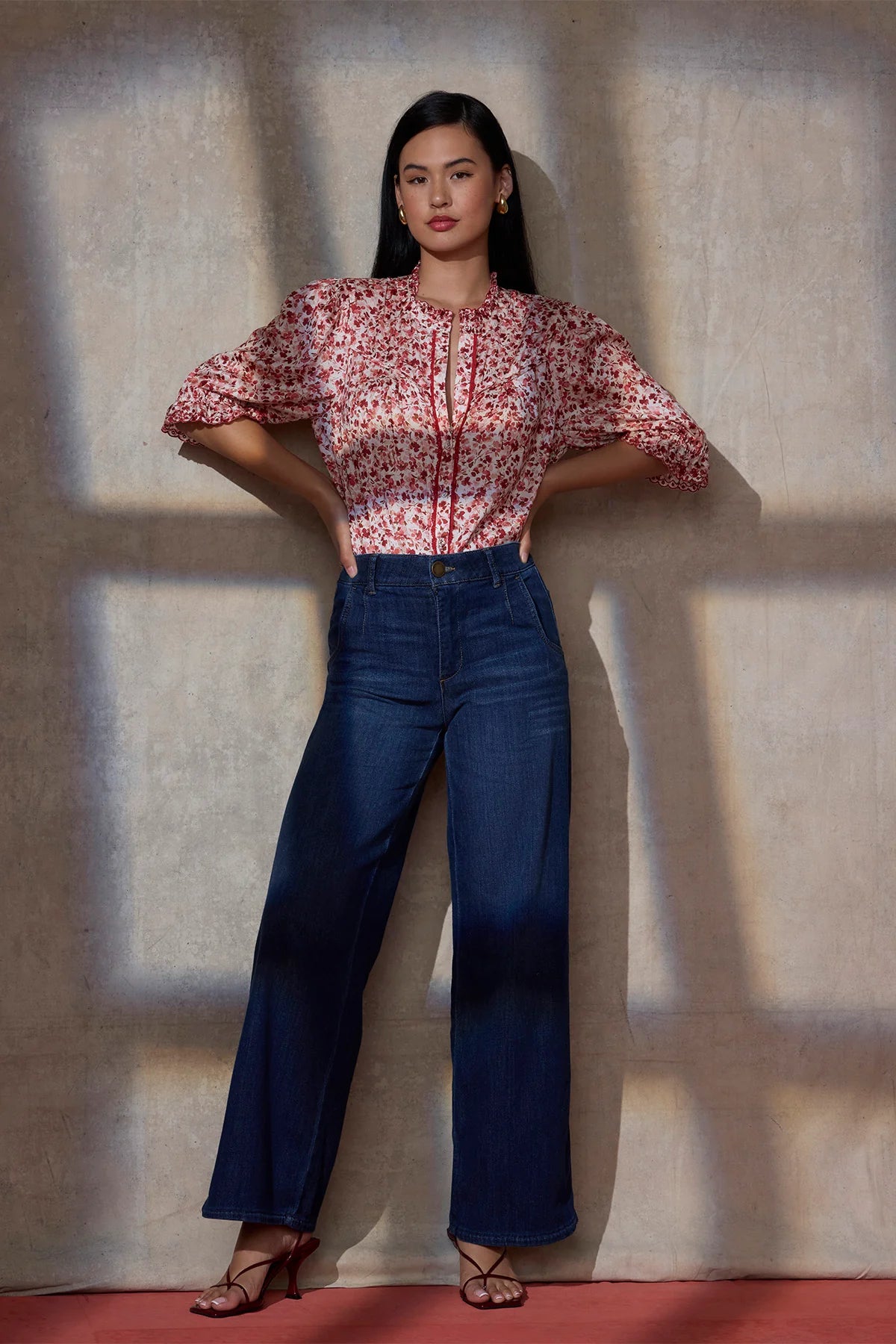 Whitney Skyrise Wide Leg with Hem (Indigo)