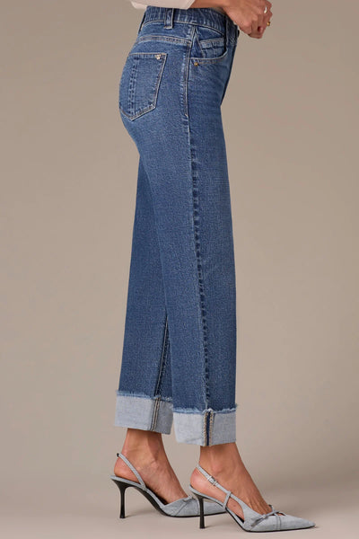 Hi Rise Boyfriend Jean with Fray Cuff