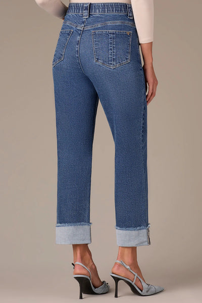 Hi Rise Boyfriend Jean with Fray Cuff