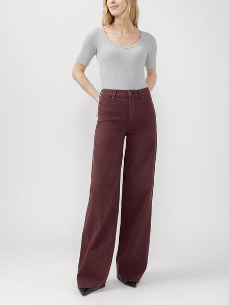 Isbister Wide Leg Jean (Merlot)
