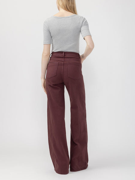 Isbister Wide Leg Jean (Merlot)